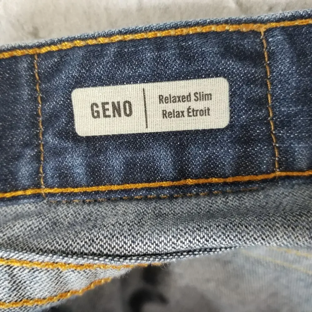 True Religion jeans men's 36x32 Geno‎ relaxed Slim flap pocket blue denim pants